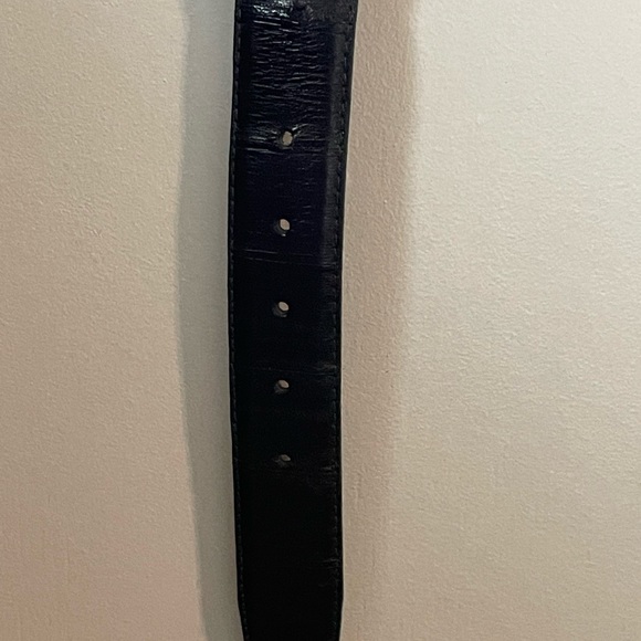 Men’s Genuine Leather Dark Blue Belt Size 52 Iguana - Picture 6 of 12